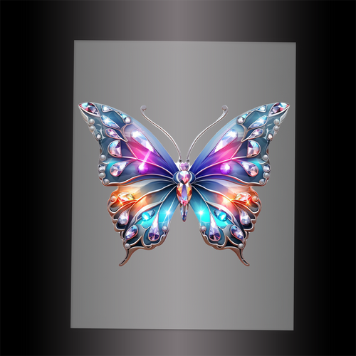 (DTF-GLIT051) BEJEWELED BUTTERFLY - Garment Transfer