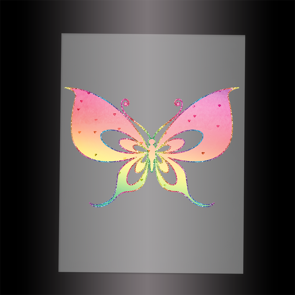 (DTF-GLIT055) GLITTER BUTTERFLY - Garment Transfer