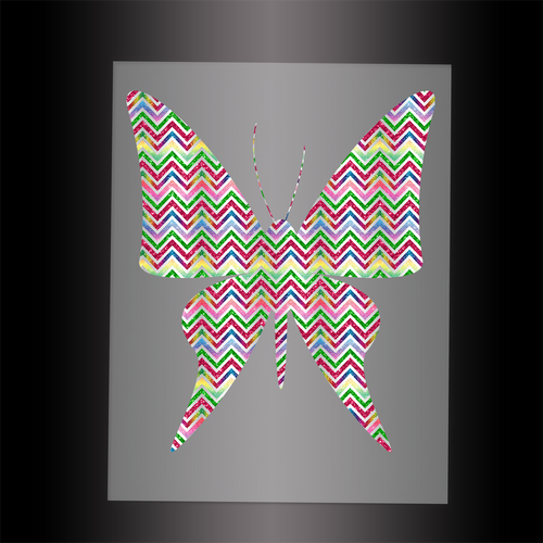 (DTF-GLIT059) GLITTER BUTTERFLY - Garment Transfer