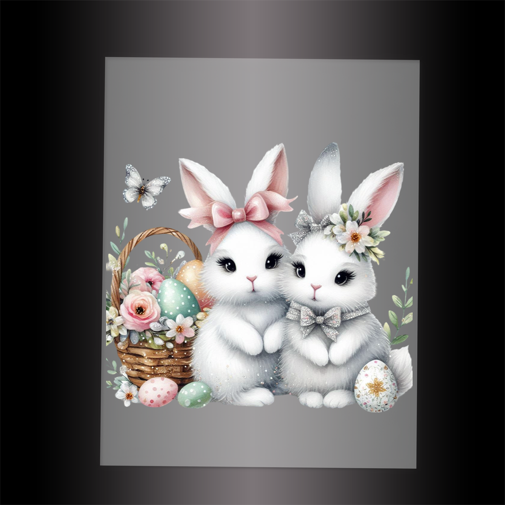 (DTF-GLIT1011) GLITTER RABBIT - Garment Transfer