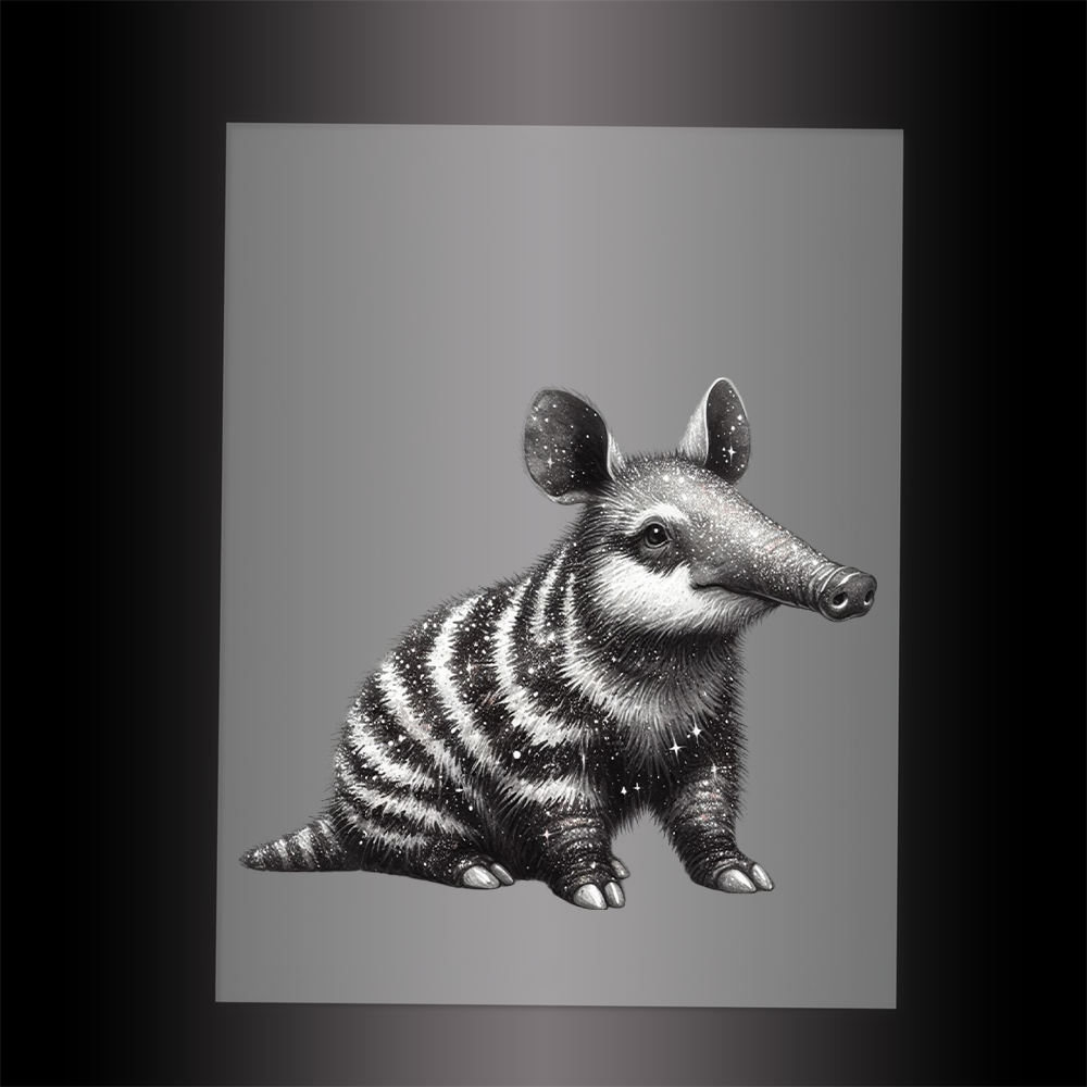 (DTF-GLIT1211) GLITTER AARDVARK - Garment Transfer