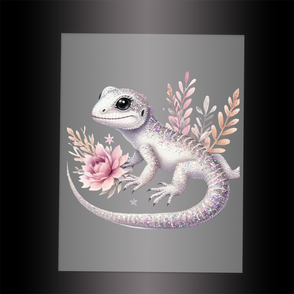 (DTF-GLIT1251) GLITTER LIZARD - Garment Transfer
