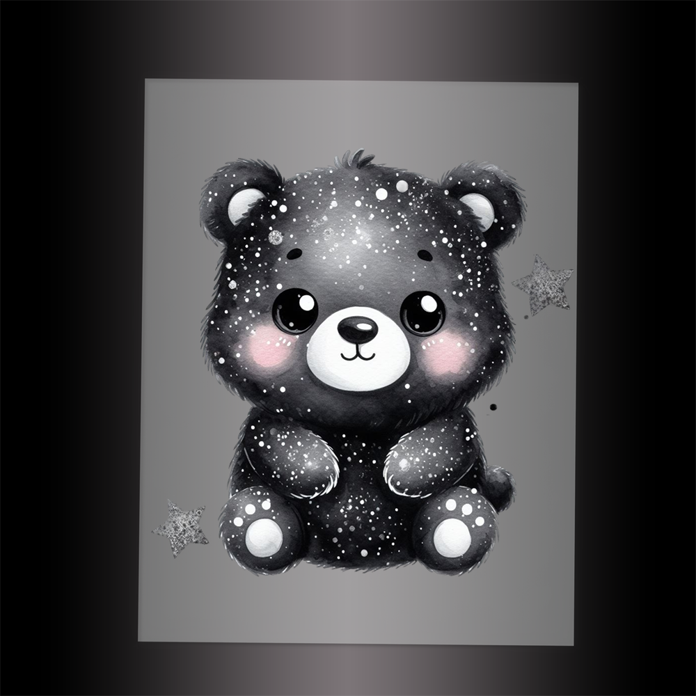 (DTF-GLIT359) GLITTER BEAR - Garment Transfer