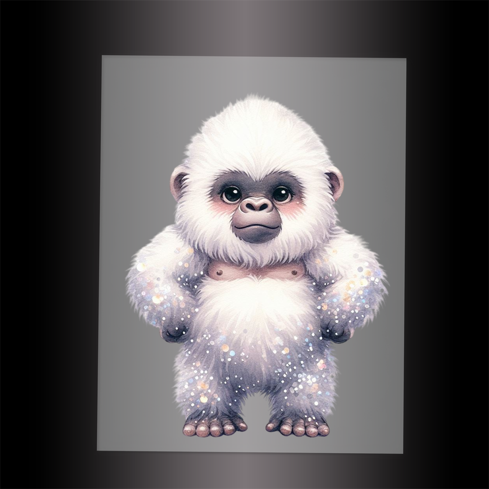 (DTF-GLIT531) GLITTER GORILLA - Garment Transfer