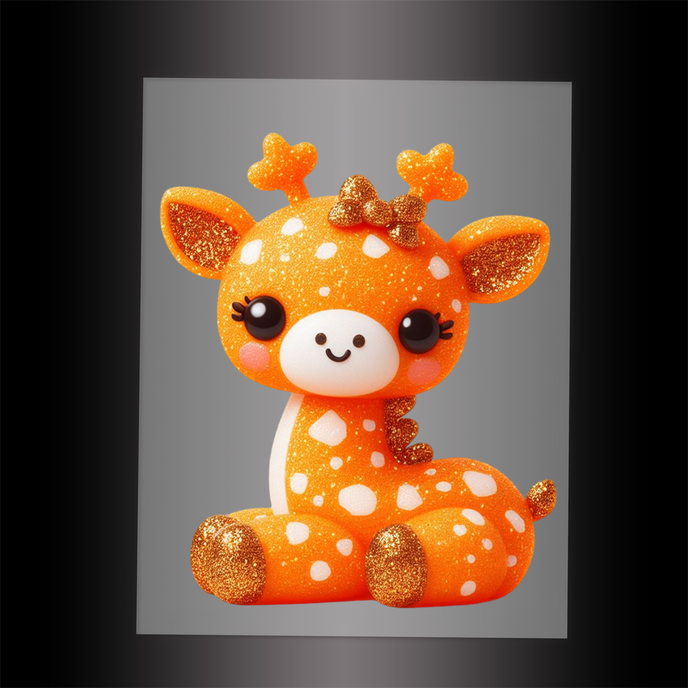 (DTF-GLIT550) GLITTER GIRAFFE - Garment Transfer