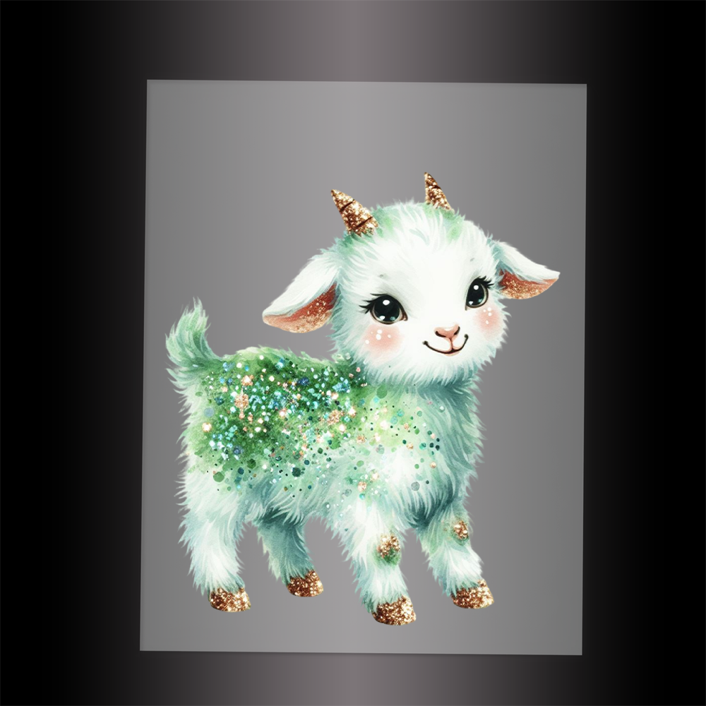 (DTF-GLIT963) GLITTER GOAT - Garment Transfer