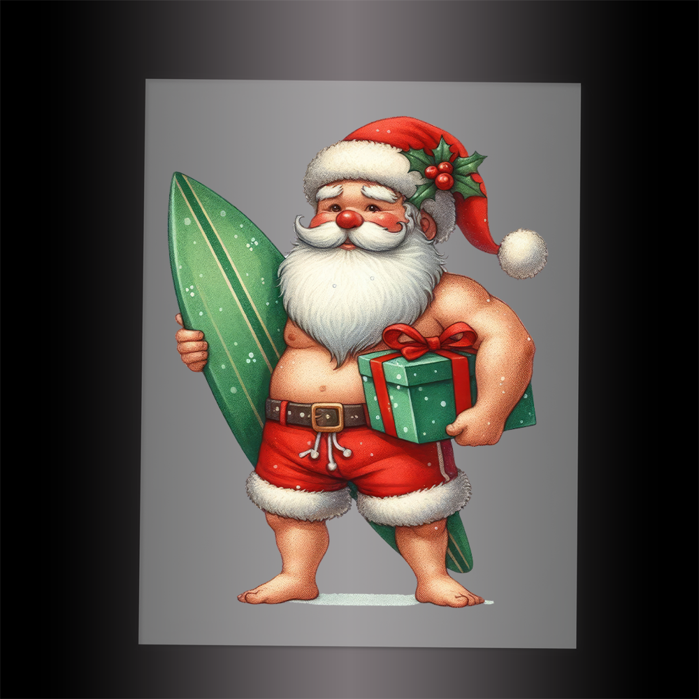 (DTF-SAN233) SUMMER SANTA - Garment Transfer