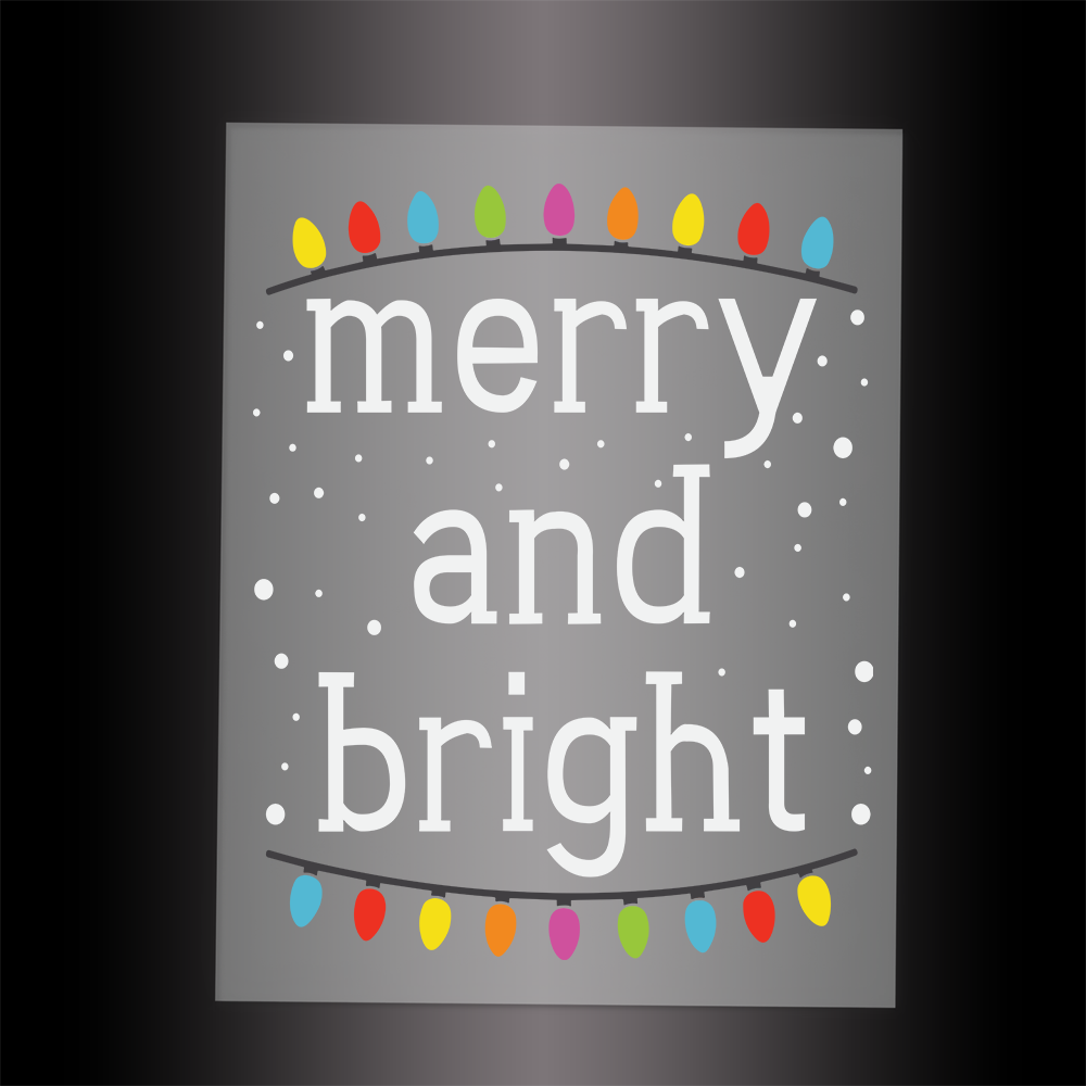 (DTF-X5243) MERRY & BRIGHT - Garment Transfer