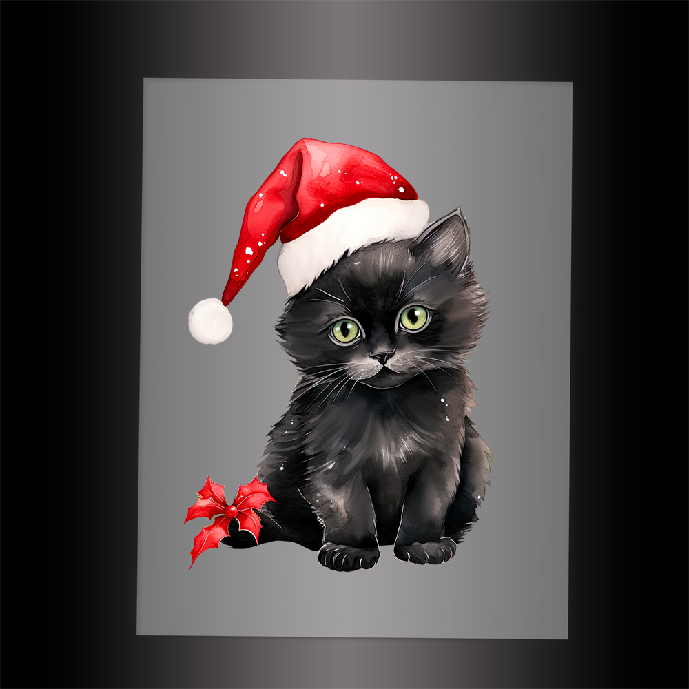 (DTF-XA360) CHRISTMAS KITTEN - Garment Transfer