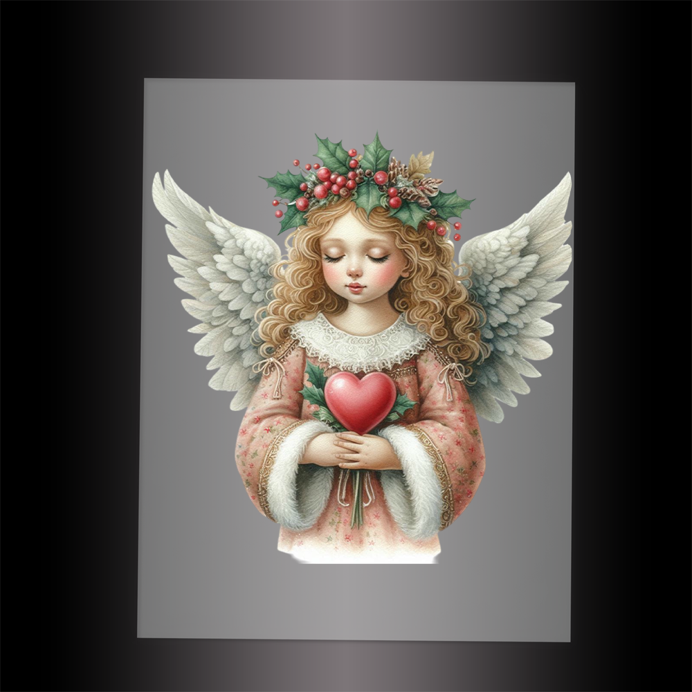 (DTF-XANG013) CHRISTMAS ANGEL - Garment Transfer