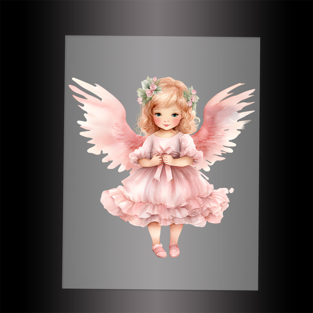 (DTF-XANG075) CHRISTMAS ANGEL - Garment Transfer