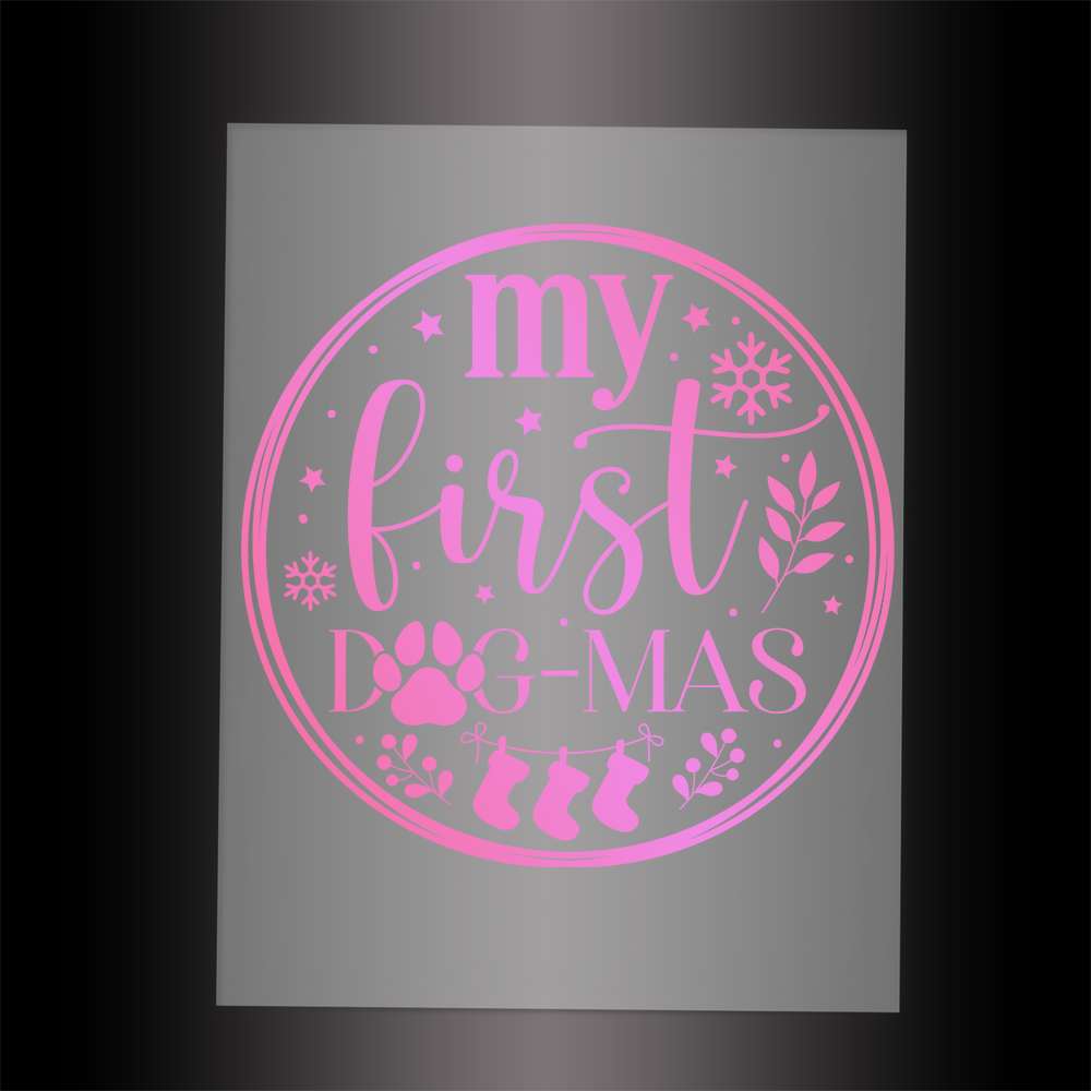 (DTF-XP054) MY FIRST DOG-MAS - Garment Transfer
