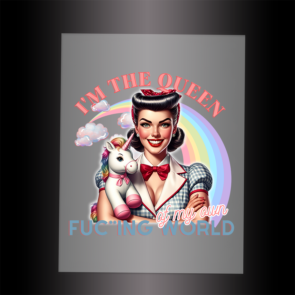 (DTF-086) I'M THE QUEEN - Garment Transfer