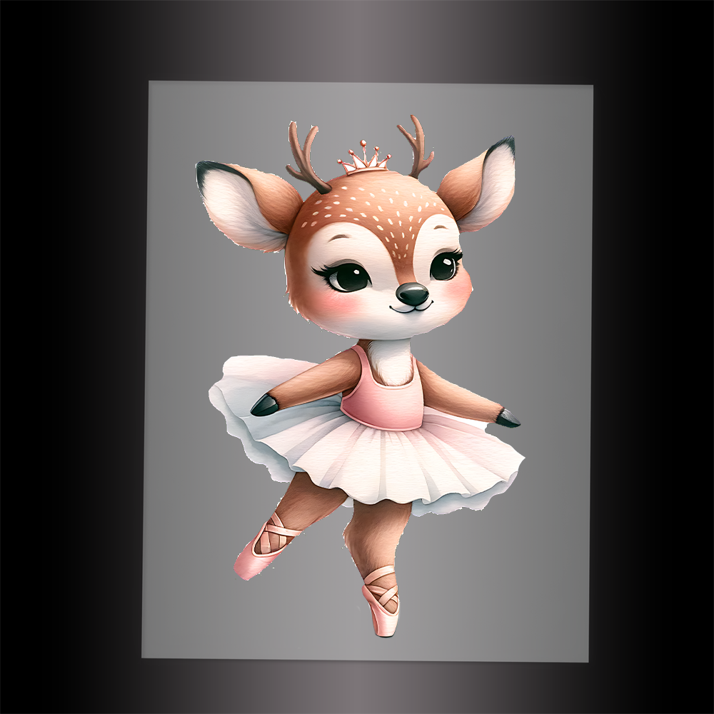 (DTF-10141) BALLERINA DEER - Garment Transfer