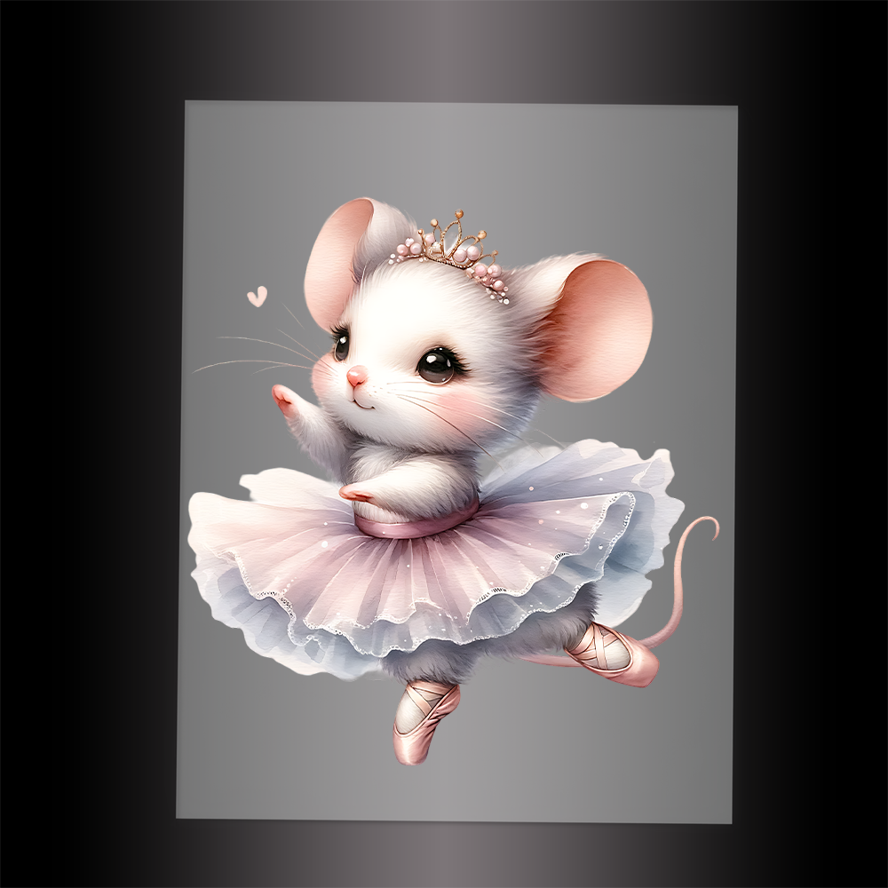 (DTF-10150) BALLERINA MOUSE - Garment Transfer
