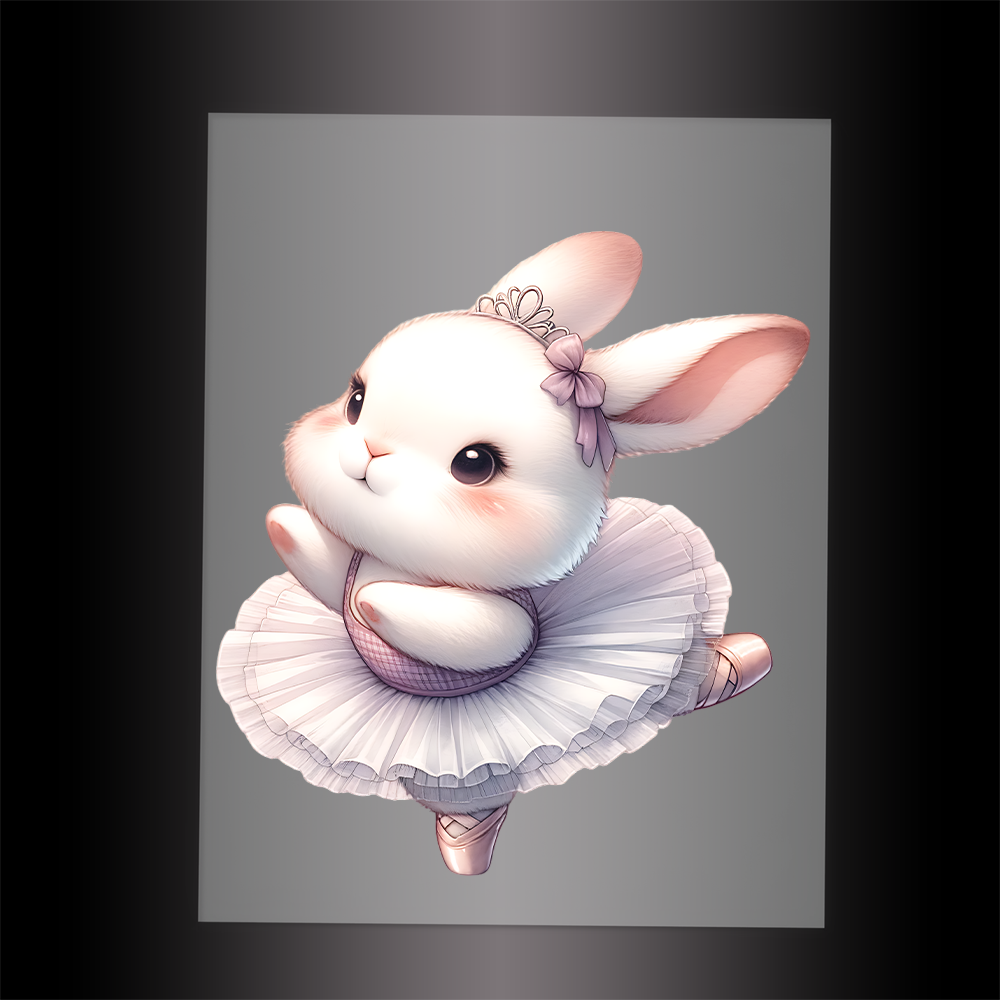(DTF-10156) BALLERINA BUNNY - Garment Transfer