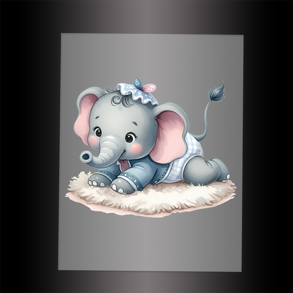 (DTF-1089) BABY ELEPHANT 1 - Garment Transfer