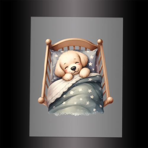(DTF-1198) BABY GOLD LABRADOR 3 - Garment Transfer