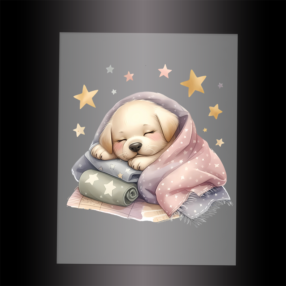 (DTF-1204) BABY GOLD LABRADOR 9 - Garment Transfer