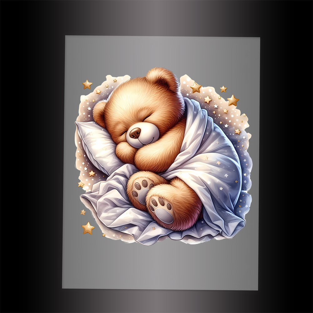 (DTF-1311) SLEEPING TEDDY 2 - Garment Transfer