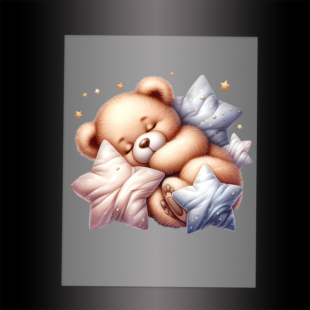(DTF-1304) SLEEPING TEDDY 5 - Garment Transfer