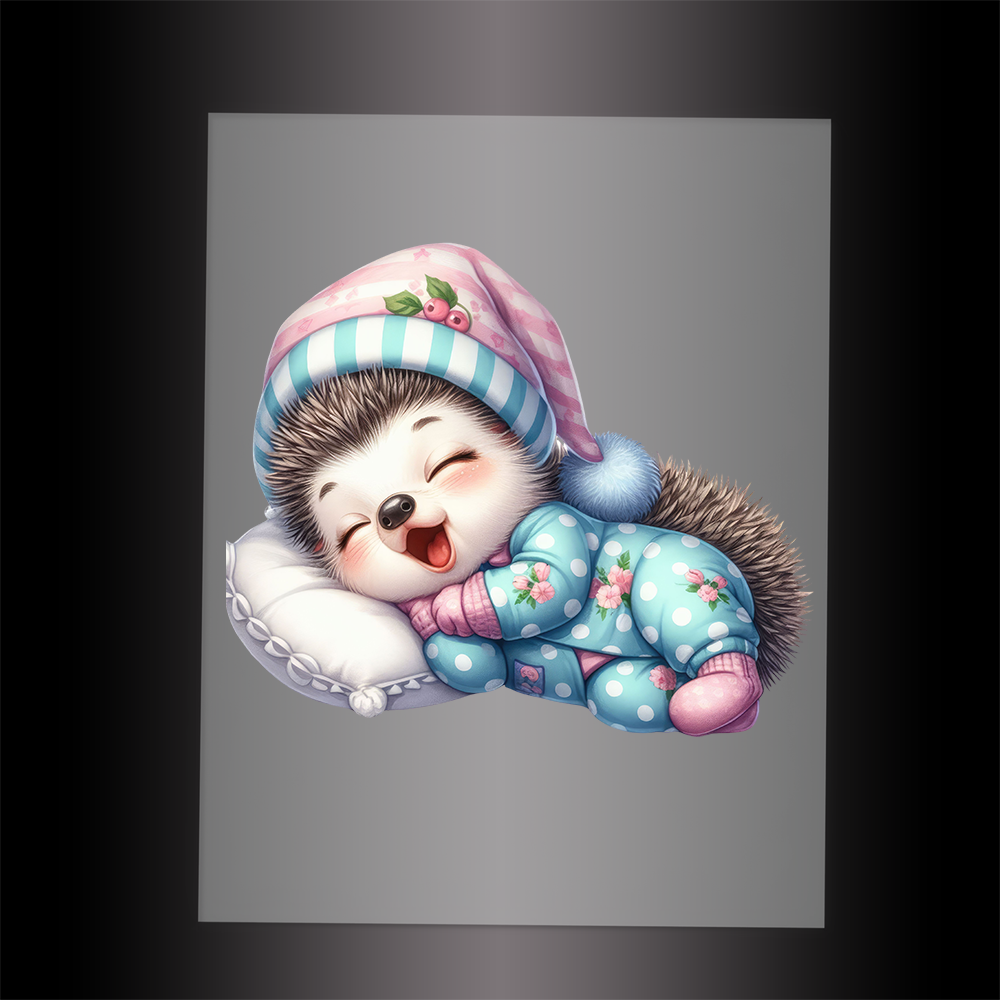 (DTF-1312) SLEEPING ECHIDNA - Garment Transfer