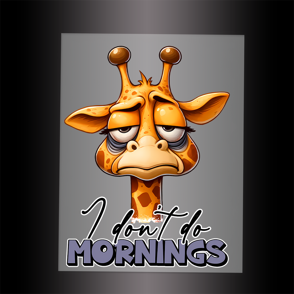 (DTF-711) I DON'T DO MORNINGS - Garment Transfer