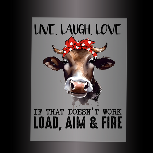 (DTF-798) LIVE LAUGH LOVE - Garment Transfer
