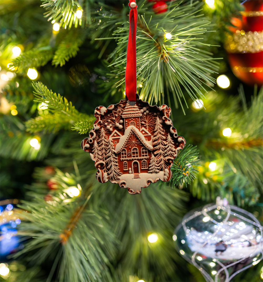Hanging Ornament - Bauble - 3d Gingerbread House - Assorted Designs
