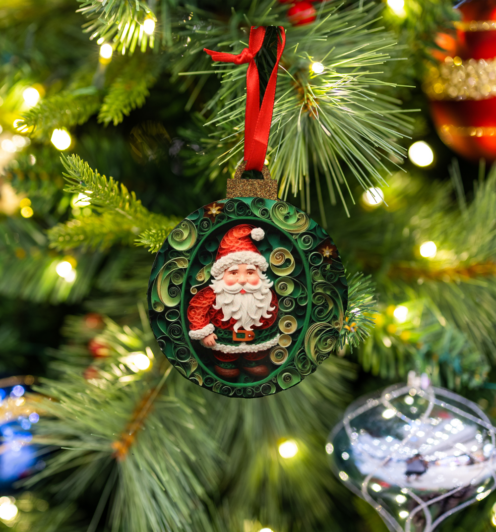 Hanging Ornament - Bauble - Santa - Assorted Designs