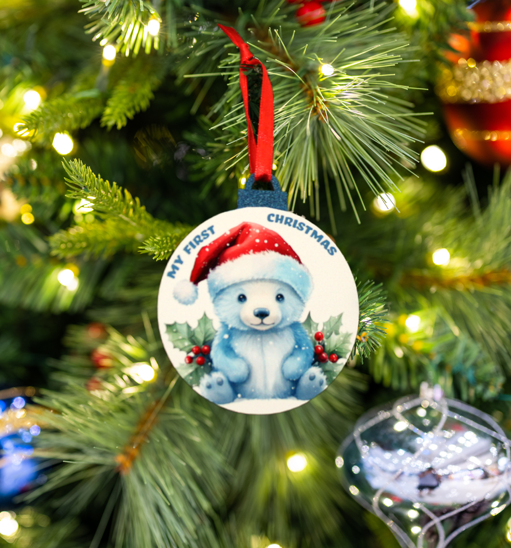 Hanging ORNAMENT - My First Christmas - assorted Designs