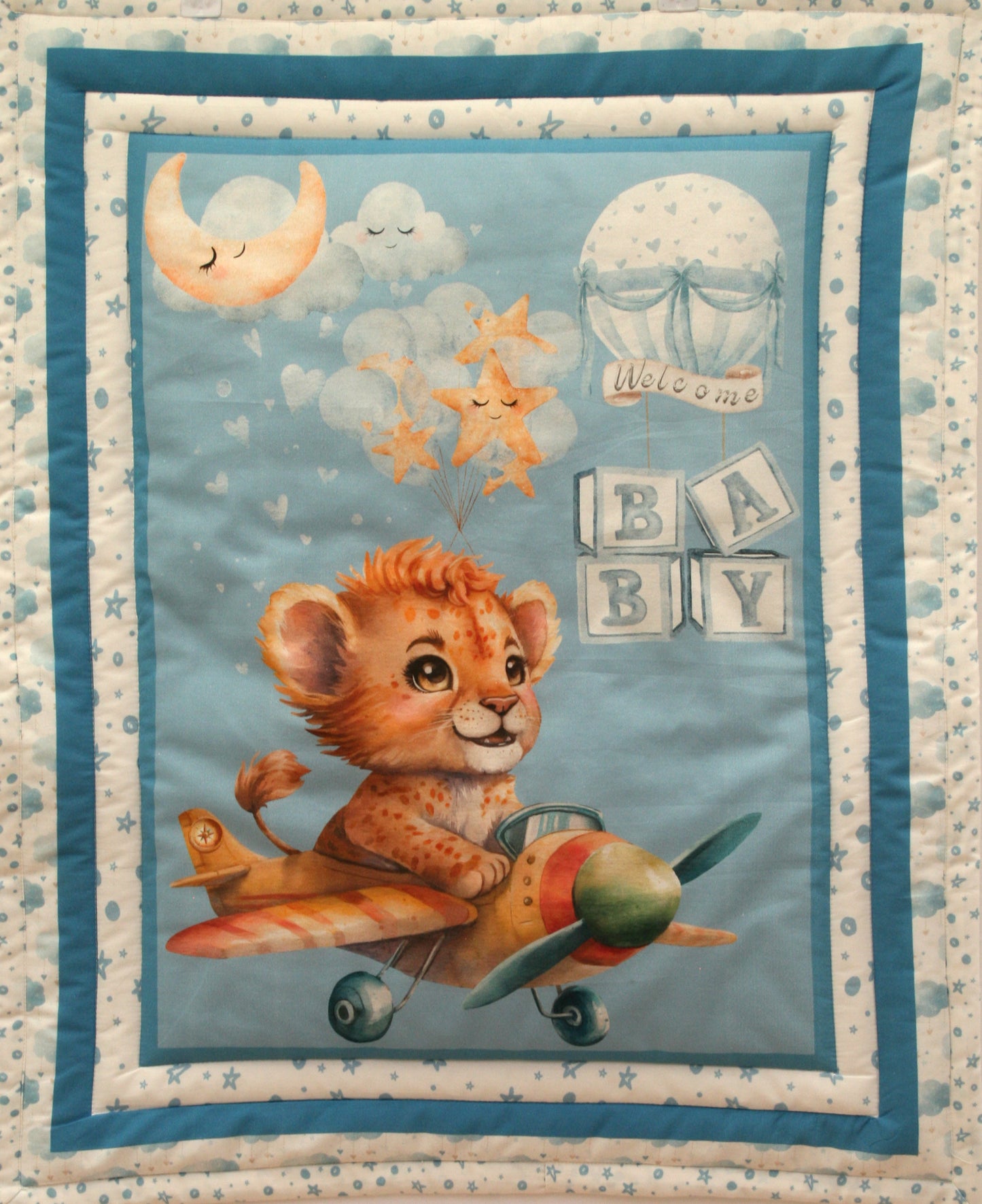 LION BASSINET QUILT | EXPLORER COLLECTION