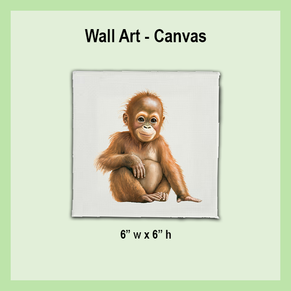 CANVAS Wall Art 6"X6" | JUNGLE COLLECTION