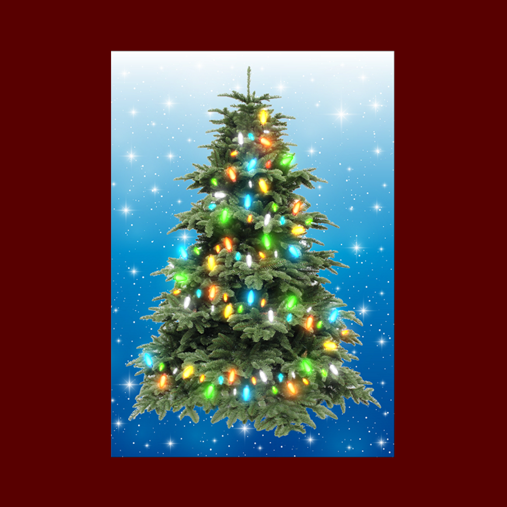 MEDIUM - BLUE (40cm x 60cm) - Lights 50 MULTI