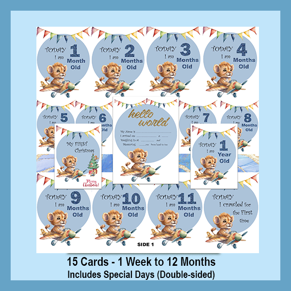 LION MILESTONE CARD SET | EXPLORER COLLECTION