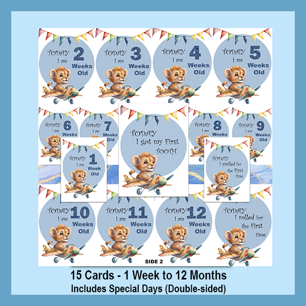 LION MILESTONE CARD SET | EXPLORER COLLECTION