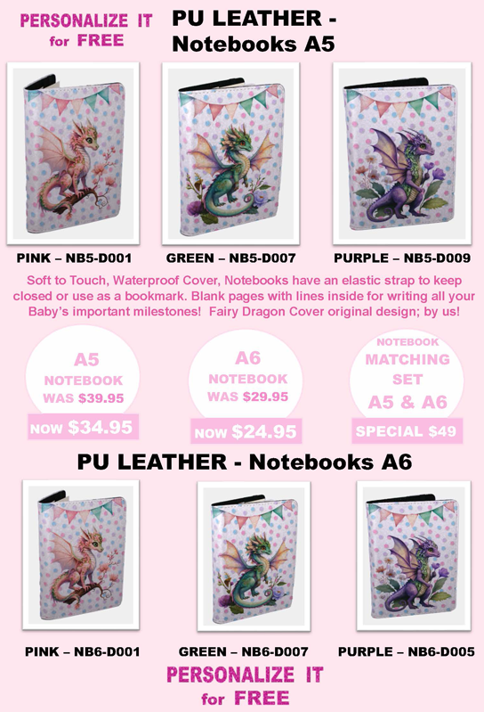 NOTE BOOK A5 & A6 | FAIRY DRAGONS