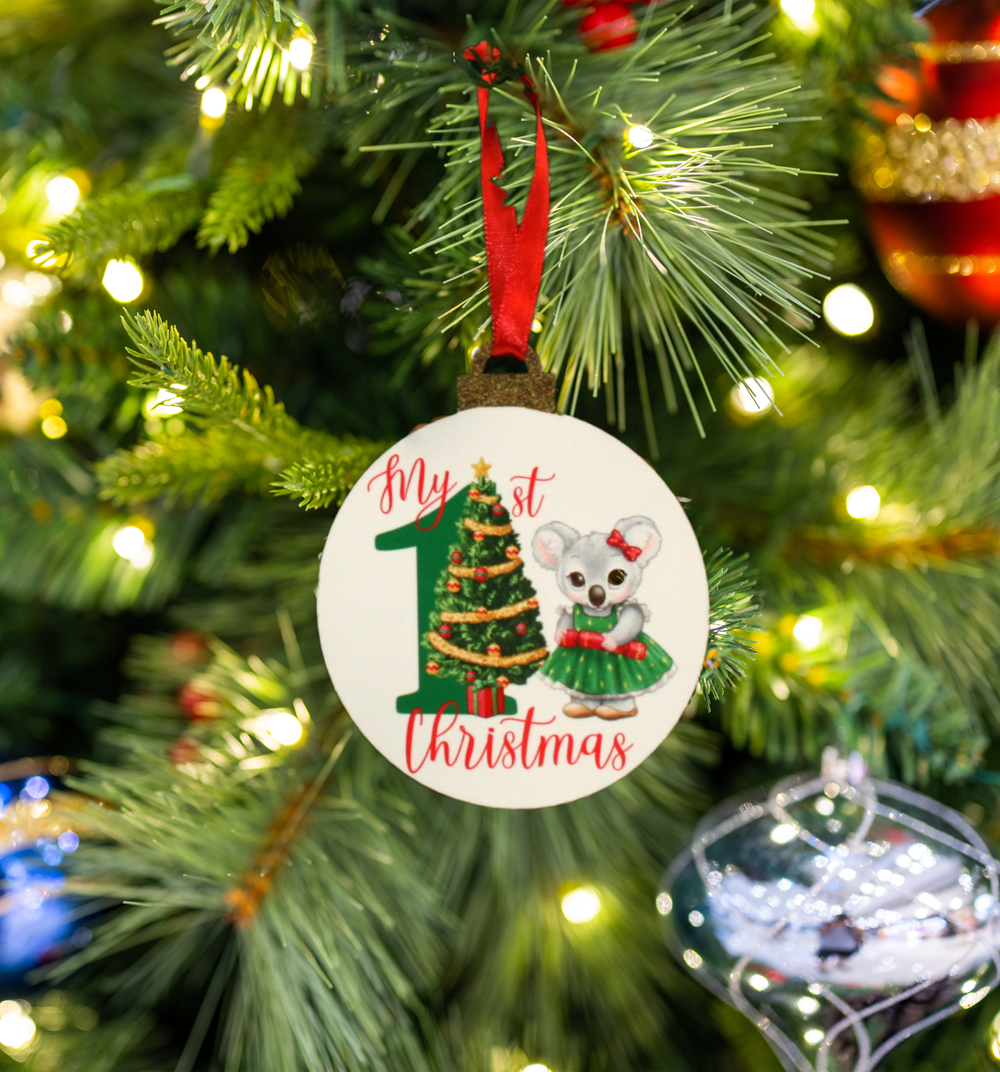 Hanging ORNAMENT - My First Christmas - assorted Designs