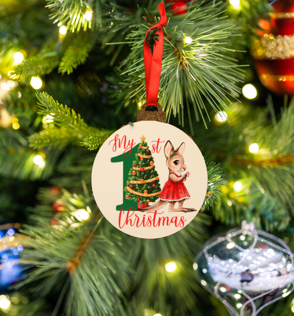 Hanging ORNAMENT - My First Christmas - assorted Designs