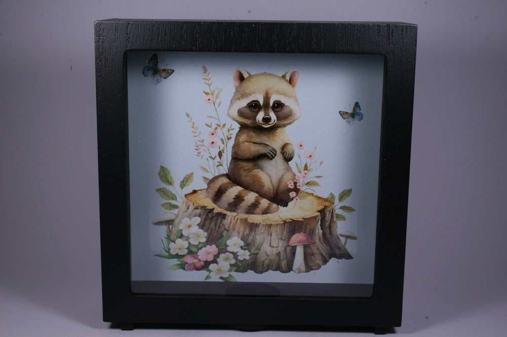 FOREST FRIENDS RACCOON - SHADOW MONEY BOX