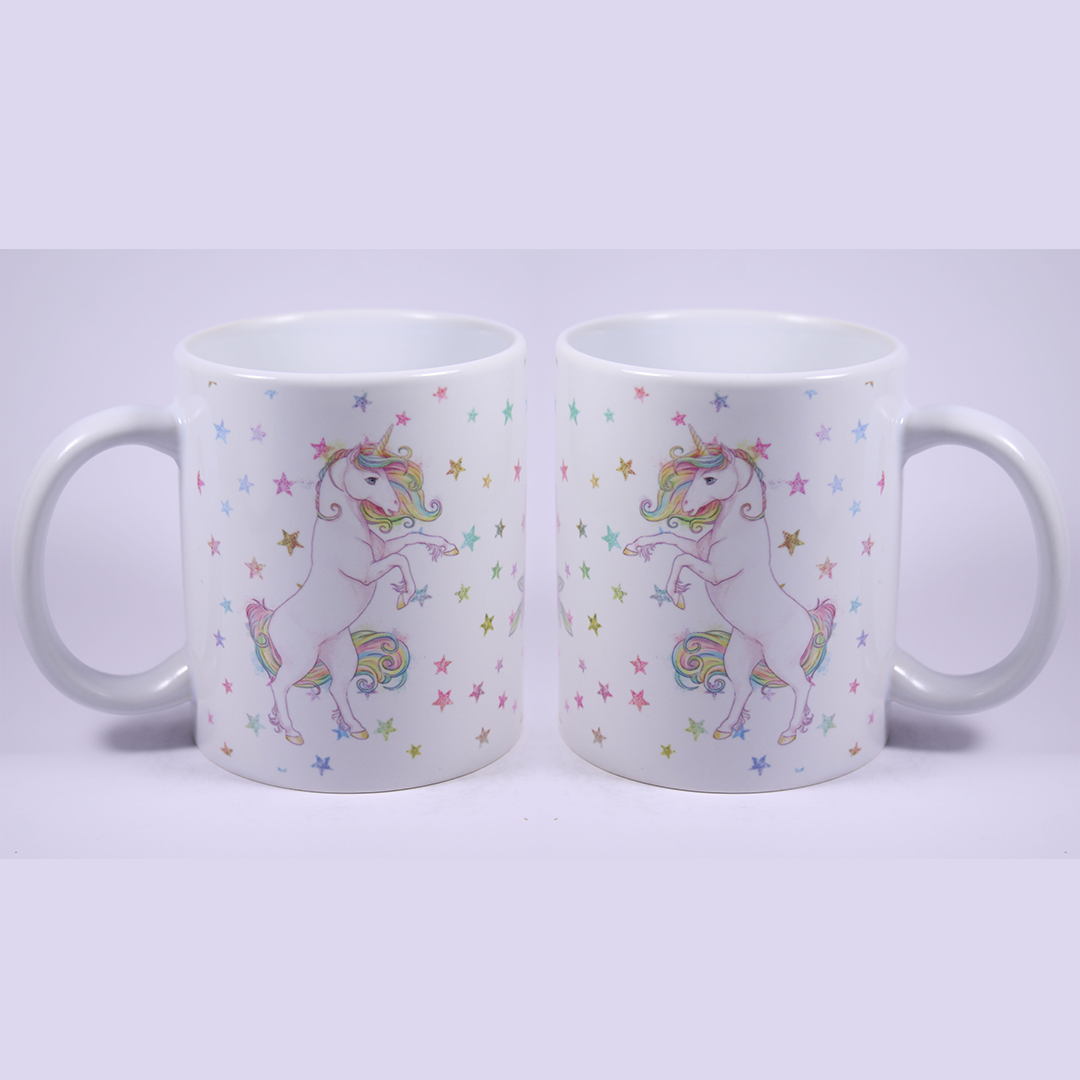 UNICORN MUG - GLITTER STARS 2 REARING