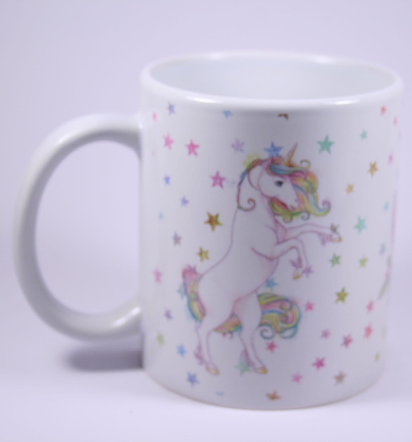 UNICORN MUG - GLITTER STARS 2 REARING & CROWN