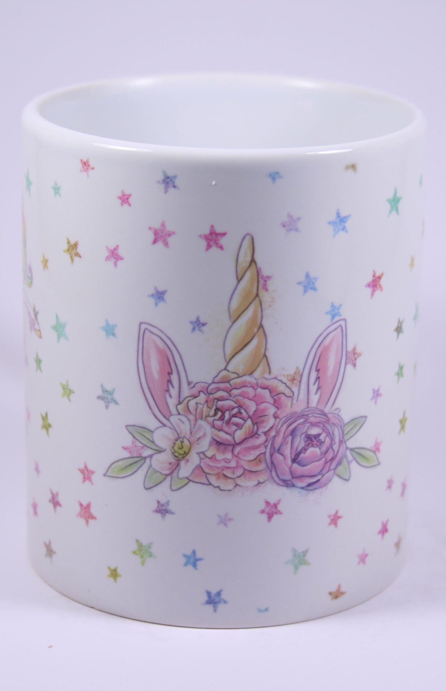 UNICORN MUG - GLITTER STARS 2 REARING & CROWN