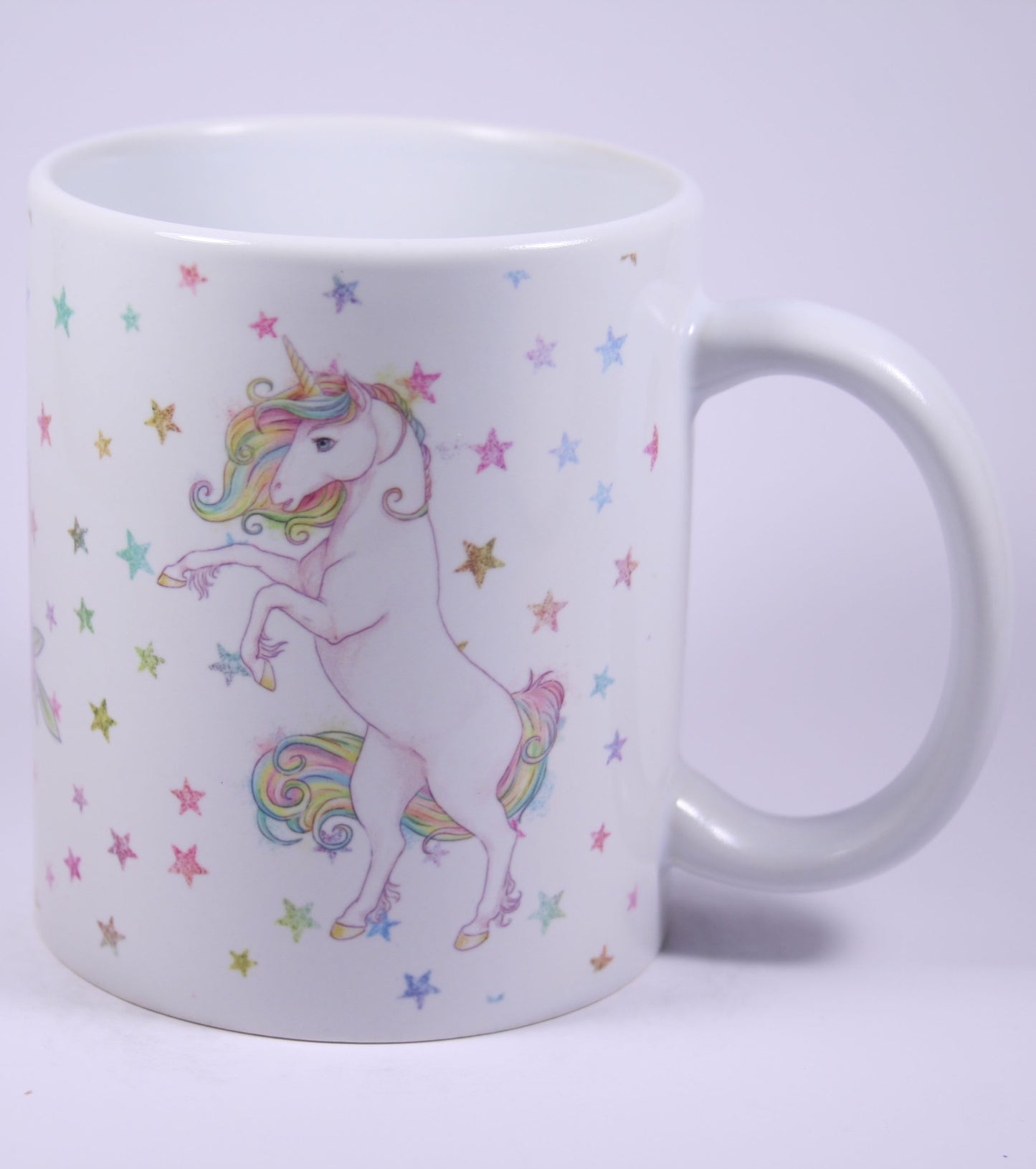 UNICORN MUG - GLITTER STARS 2 REARING & CROWN