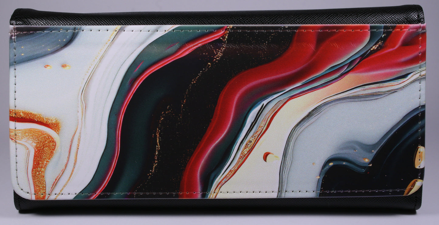 PURSE/WALLET PU LEATHER - BLACK - Select Design