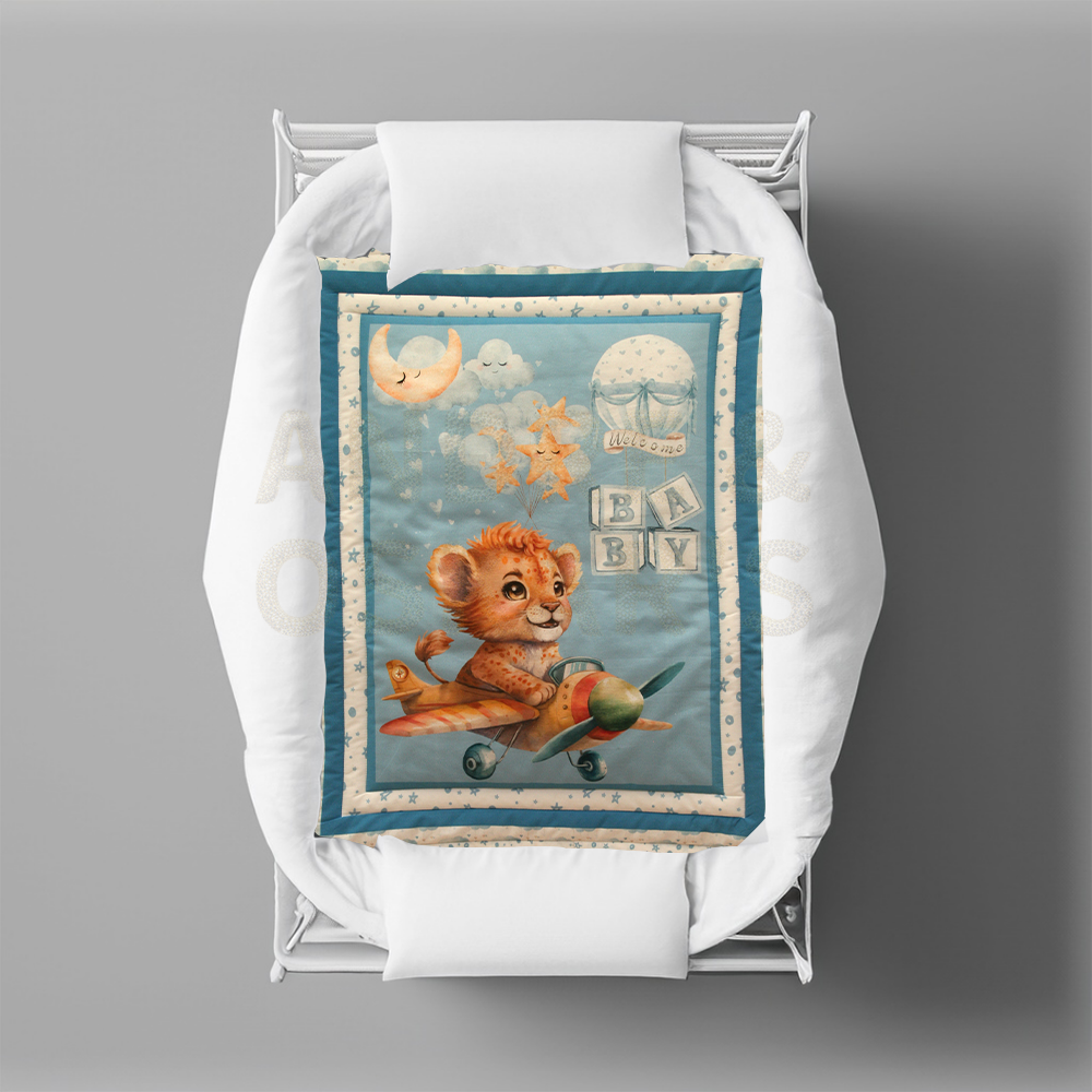 FLYING LION COT QUILT| EXPLORER COLLECTION