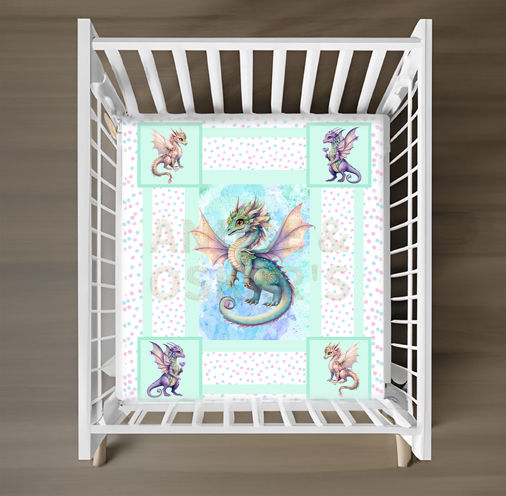 LIMITED EDITION | FAIRY DRAGONS - Bassinet & Cot Quilts (1 OFF Colorways)