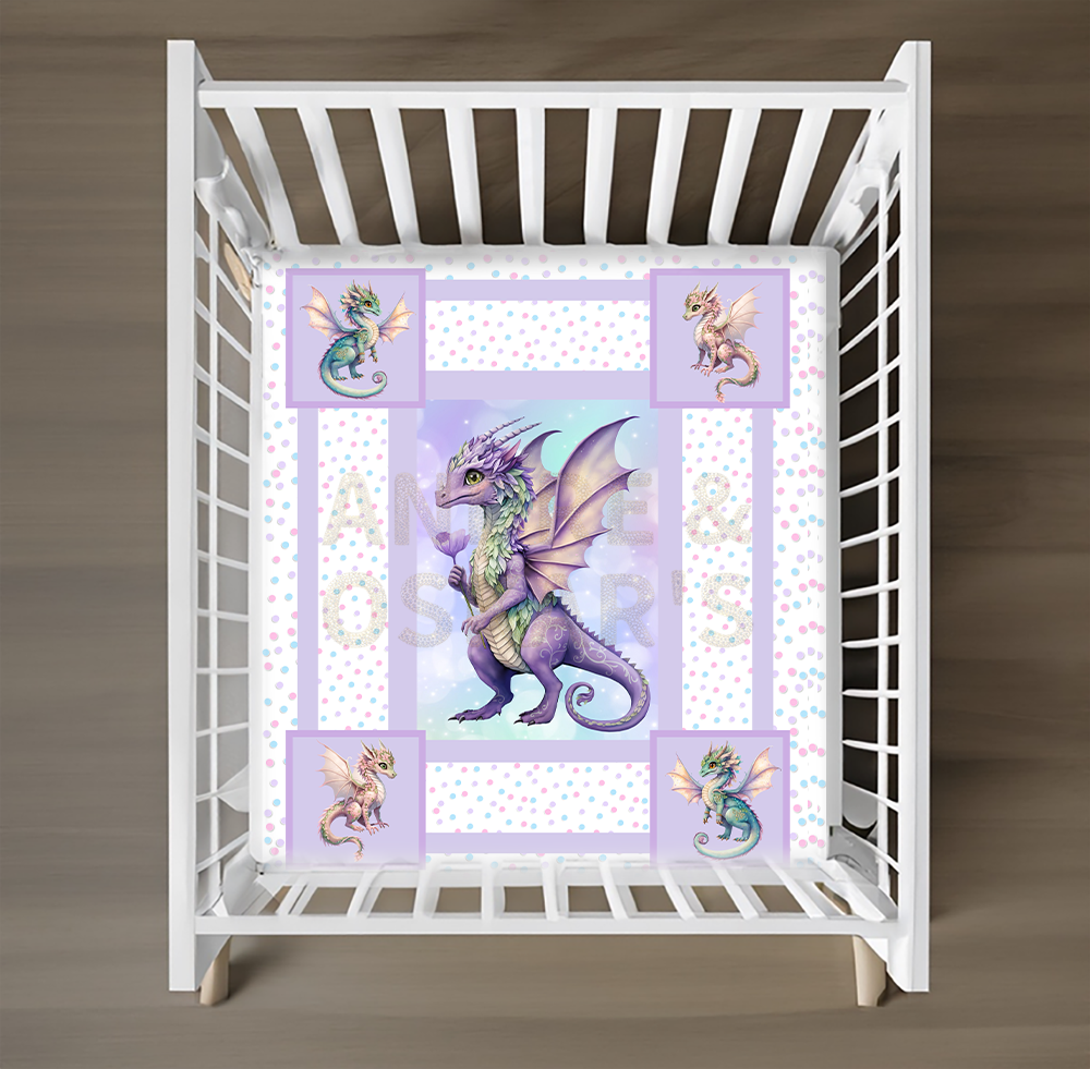 LIMITED EDITION | FAIRY DRAGONS - Bassinet & Cot Quilts (1 OFF Colorways)