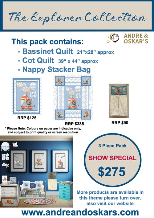 LIMITED EDITION | EXPLORER BUNDLE 3 pce - ZEBRA/BOAT