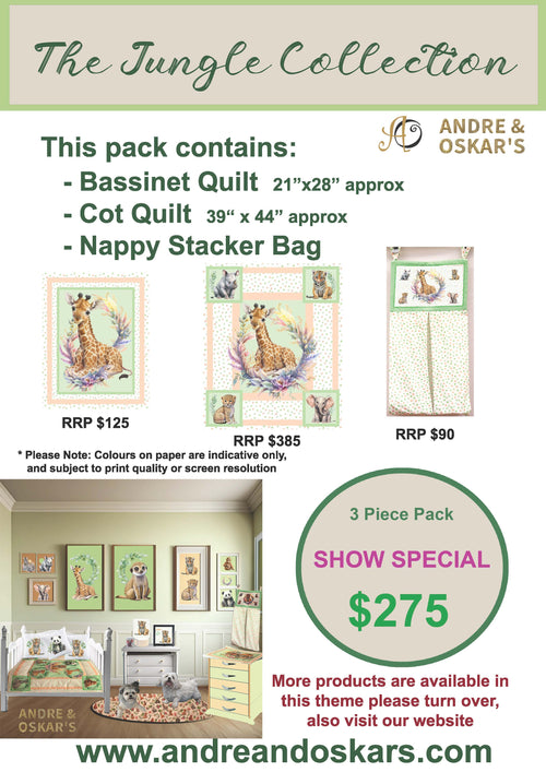 LIMITED EDITION - JUNGLE BUNDLE 3 pce - GIRAFFE